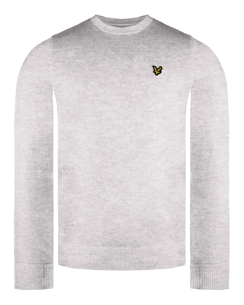 Lyle & Scott Merino Mens Hellgrauer Pullover Hellgrau