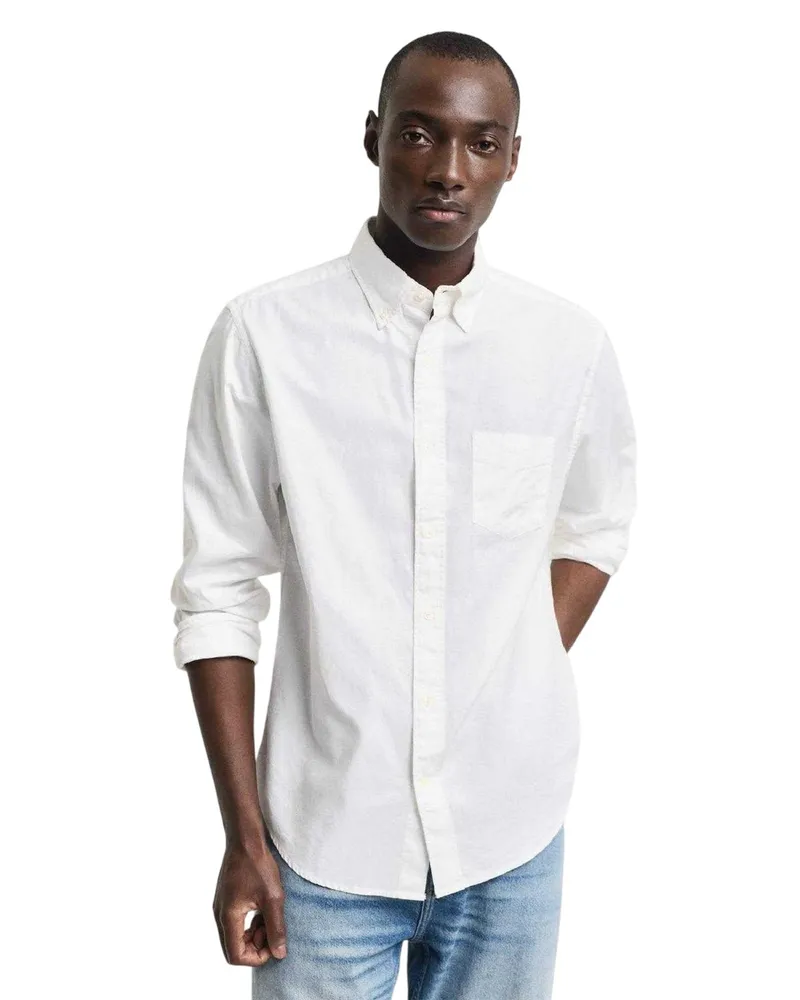 Gant Fit Archive" Button-Down-Hemd für Herren (Cremefarbe Creme