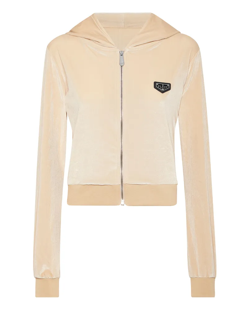 Philipp Plein Sweatjacke Mit Kapuze Skull Beige