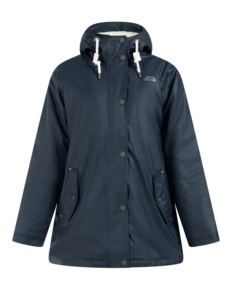 IceBound Regenjacke mit Teddyfutter Damen Marine Marineblau