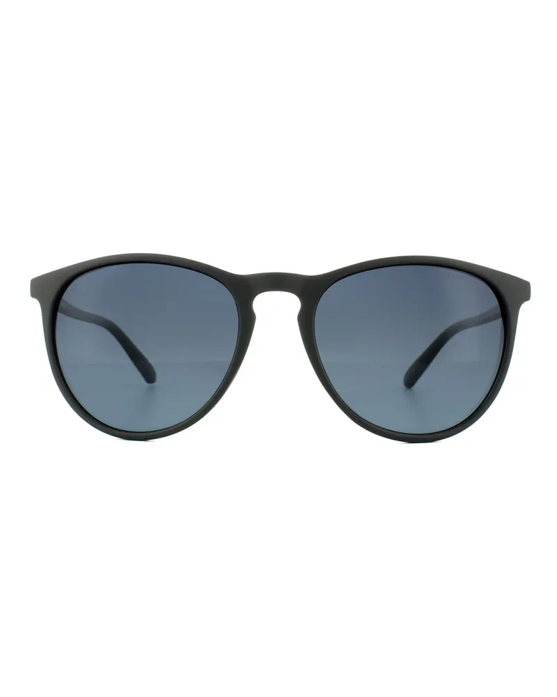 Polaroid Cat Eye Womens Matt Schwarz Grau Gradient Polarisierte Sonnenbrille Schwarz