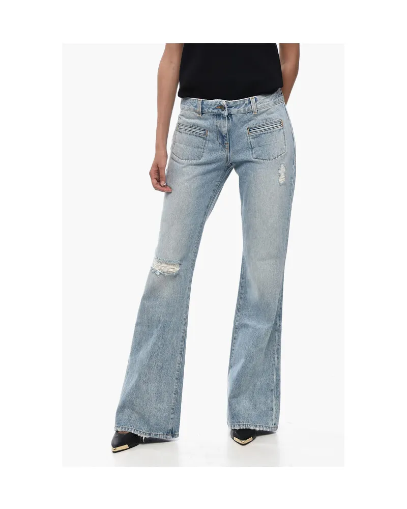 Palm Angels Light washed Bootcut-Jeans, 29 cm Saumhöhe - Blau Blau