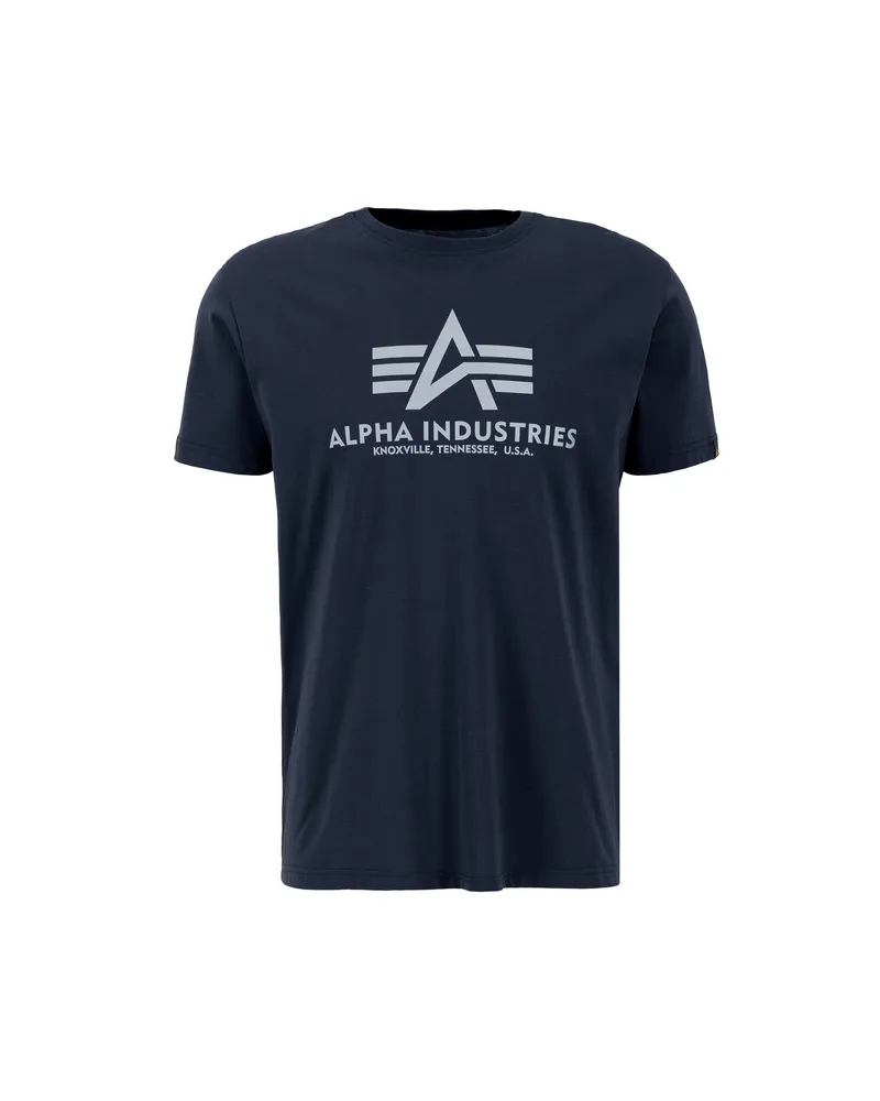 Alpha Industries Basic Reflective Print T-Shirt Blau