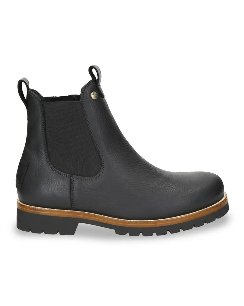 Panama Jack Herren Beny Igloo C1 Chelsea-Stiefel aus schwarzem, wasserdichtem Leder Schwarz