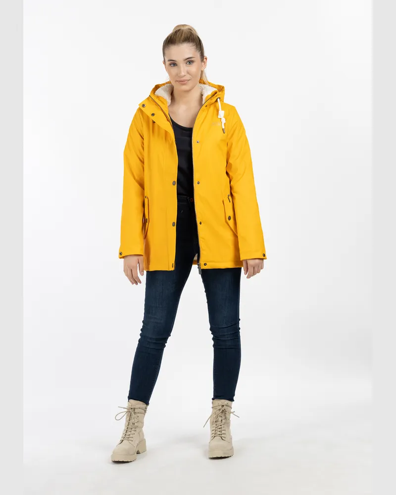 IceBound Regenjacke mit Teddyfutter Damen Sonnengelb Gelb