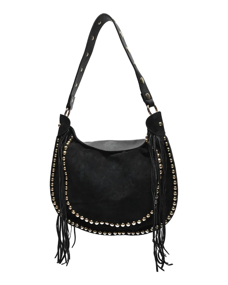 Isabella Rhea Schwarz Rindsledertasche Schwarz