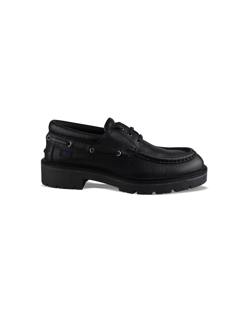 Burberry Raft Boat-Schuhe Schwarz Schwarz