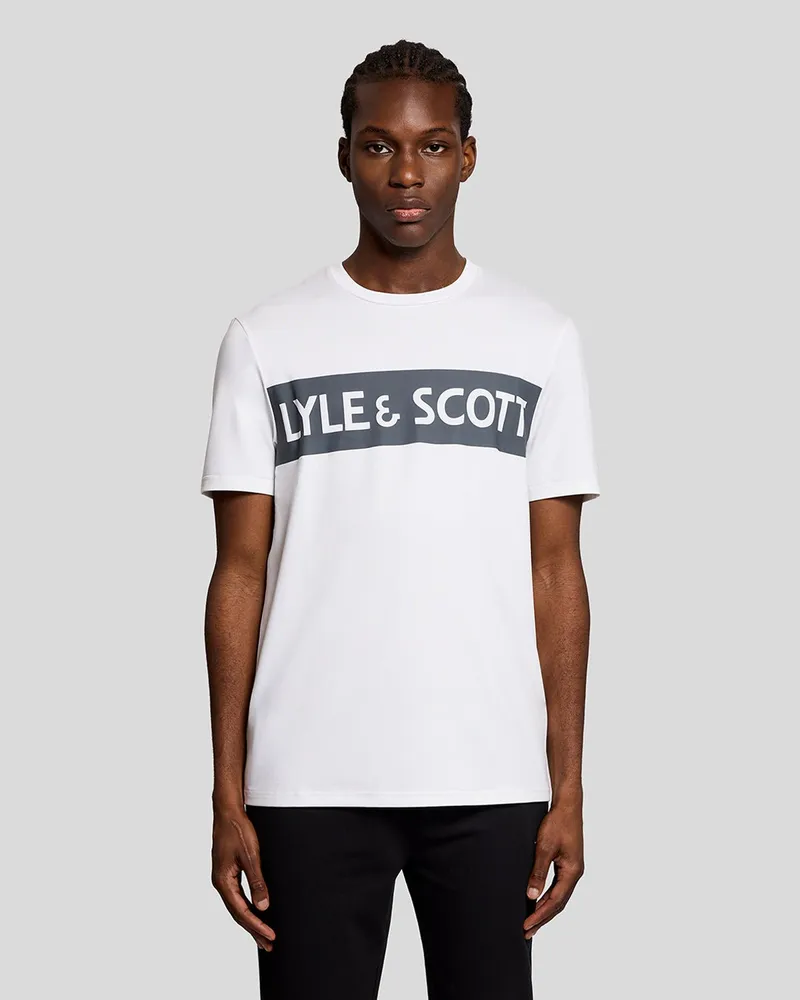 Lyle & Scott Sportliches Brustlogo-T-Shirt Weiß