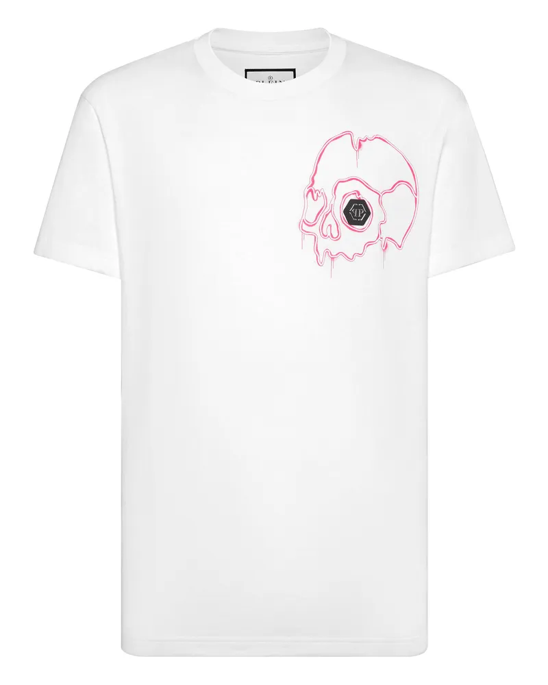 Philipp Plein Rundhals-T-Shirt Skull - Weiß Weiß