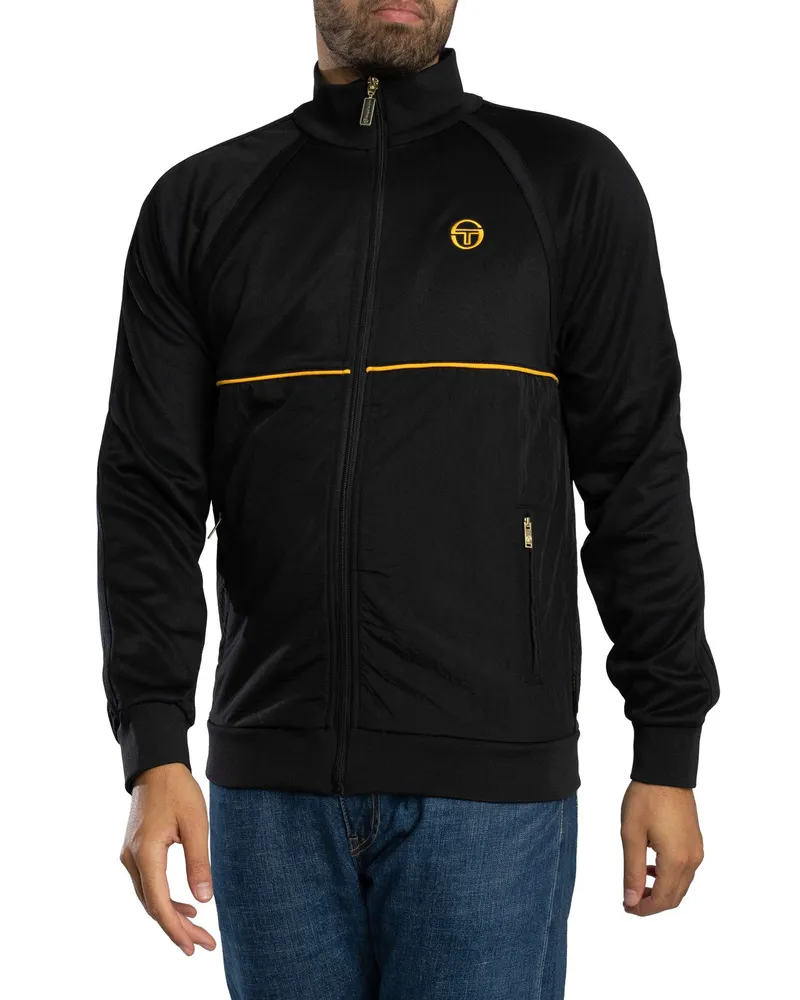 Sergio Tacchini Neue Catania Trainingsjacke, Schwarz Schwarz