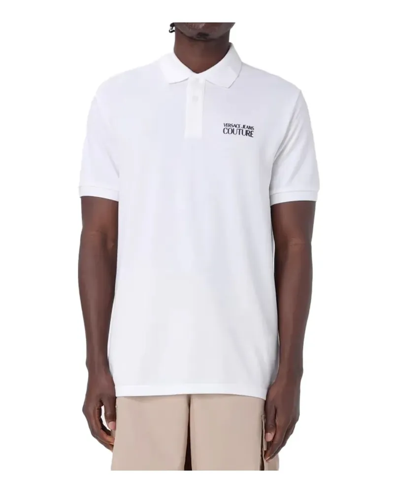 Versace Herren Couture Polohemd Weiß