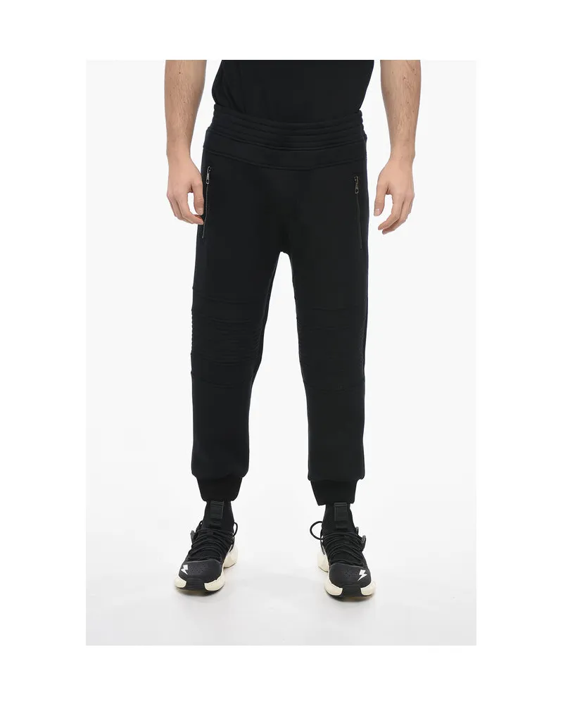 Neil Barrett Neopren-Skinny-Fit-Biker-Jogginghose in Schwarz Schwarz