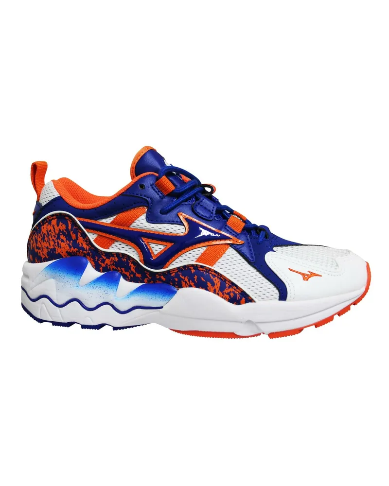 Mizuno Sport Style Wave Rider 1 White/Blue Trainer Weiß