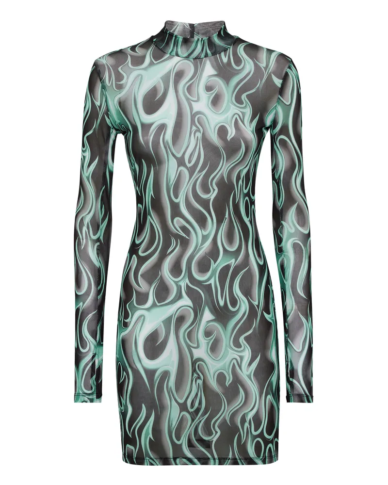 Philipp Plein Minikleid Flame Schwarz