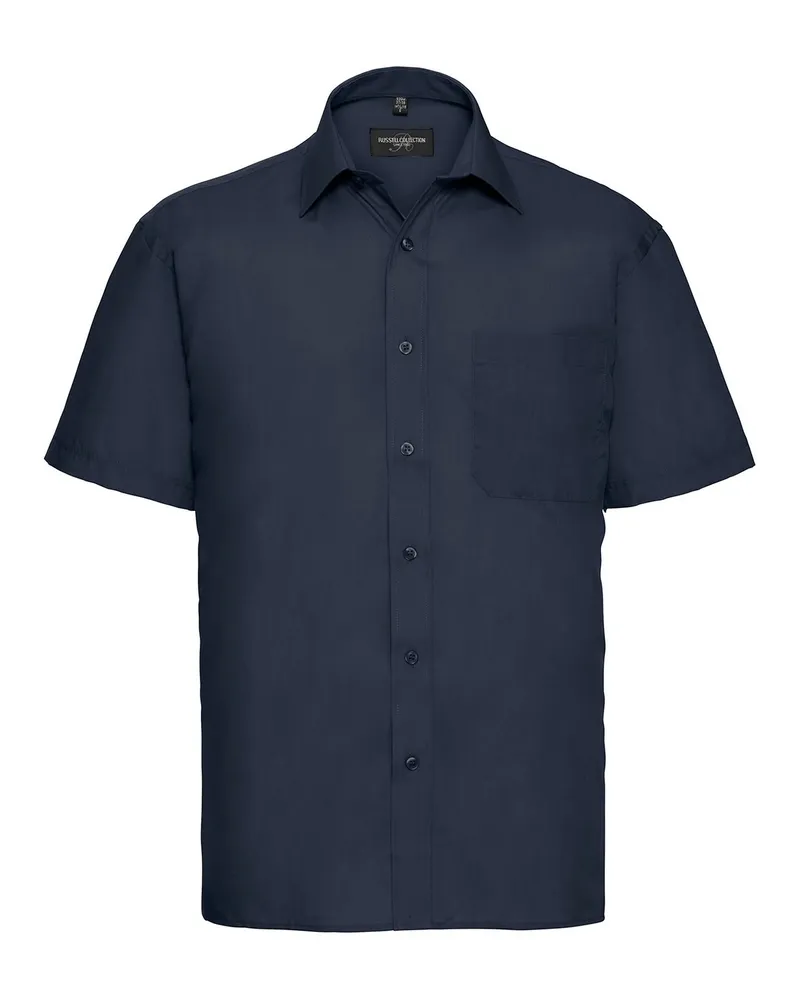 Russell Athletic Russell Collection - Hemd Pflegeleicht für Herren kurzärmlig (Dunkelblau Marineblau