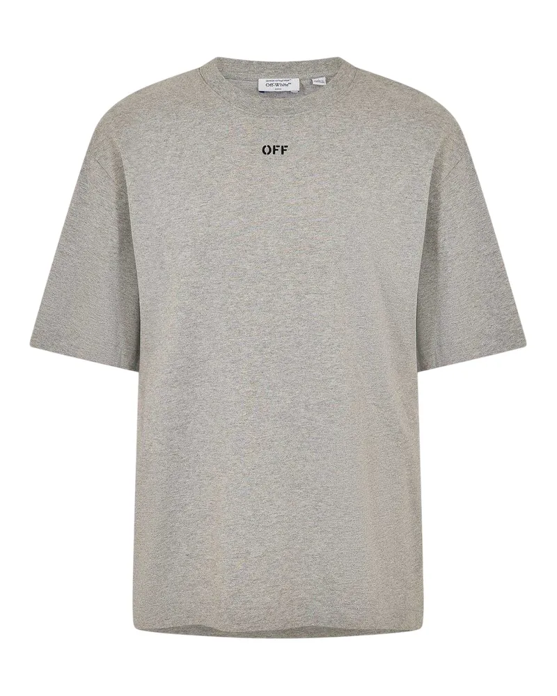 OFF-WHITE Off White - T-Shirt für Herren/Damen Unisex, Baumwolle (Grau/Schwarz Grau