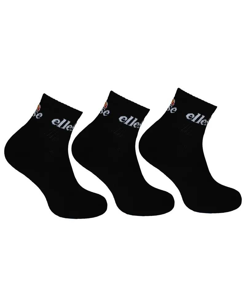 Ellesse 3er-Pack Rallo Herren Schwarz Knöchelsocken Schwarz