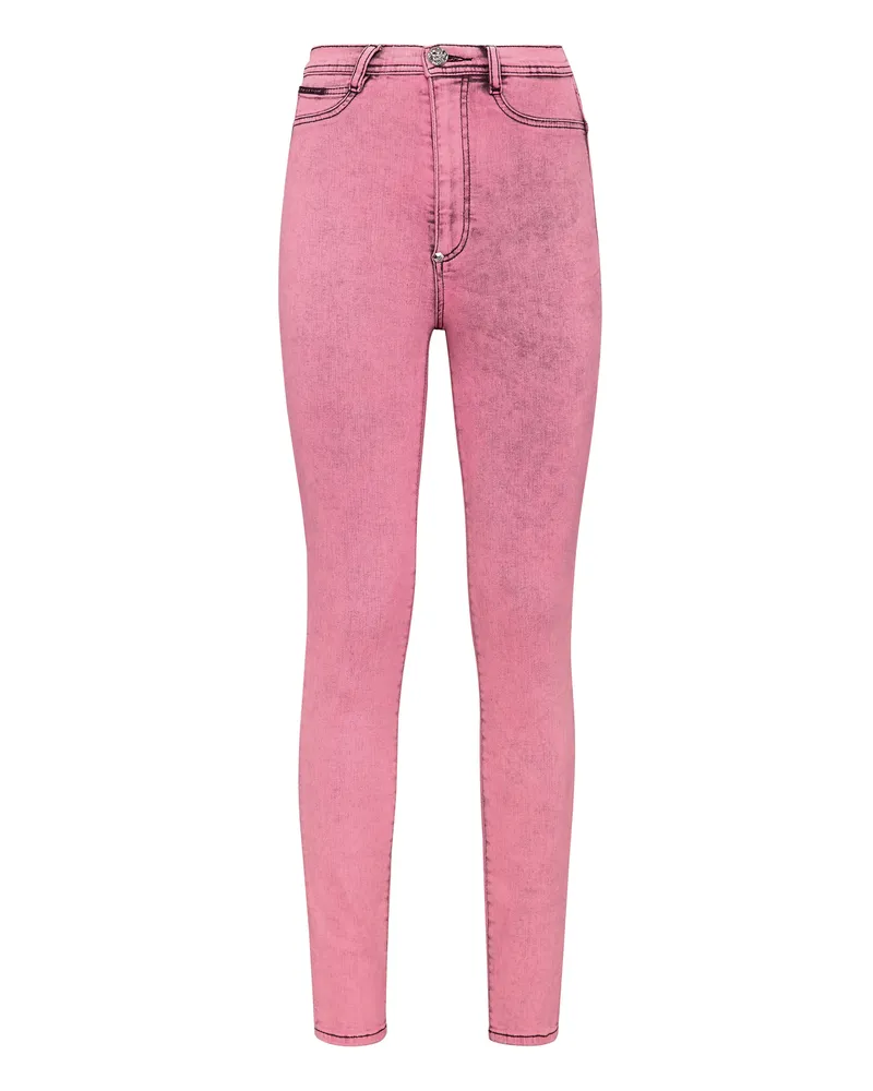 Philipp Plein Super-High-Waist-Jeggings Rosa