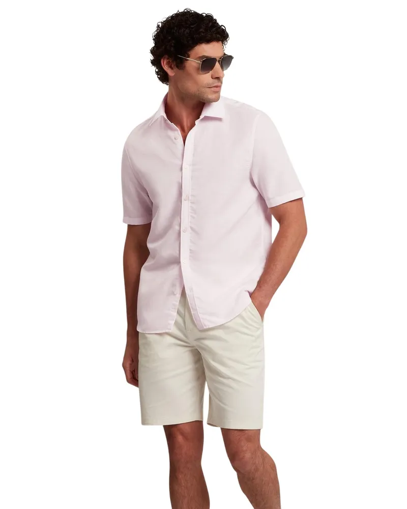 Ted Baker Baker" Hemd für Herren, Regulär, kurzärmlig (Hellrosa Rosa