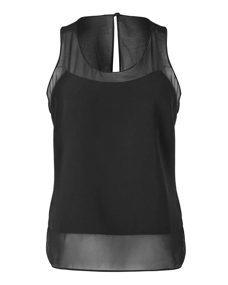 Ted Baker Top für Damen, Racerback, Ärmellos (Schwarz Schwarz