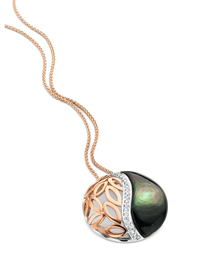 Orphelia Unari' Damen-Kette mit Anhänger aus 925er Sterlingsilber, Silber/Rosé, ZH-7112 Silber
