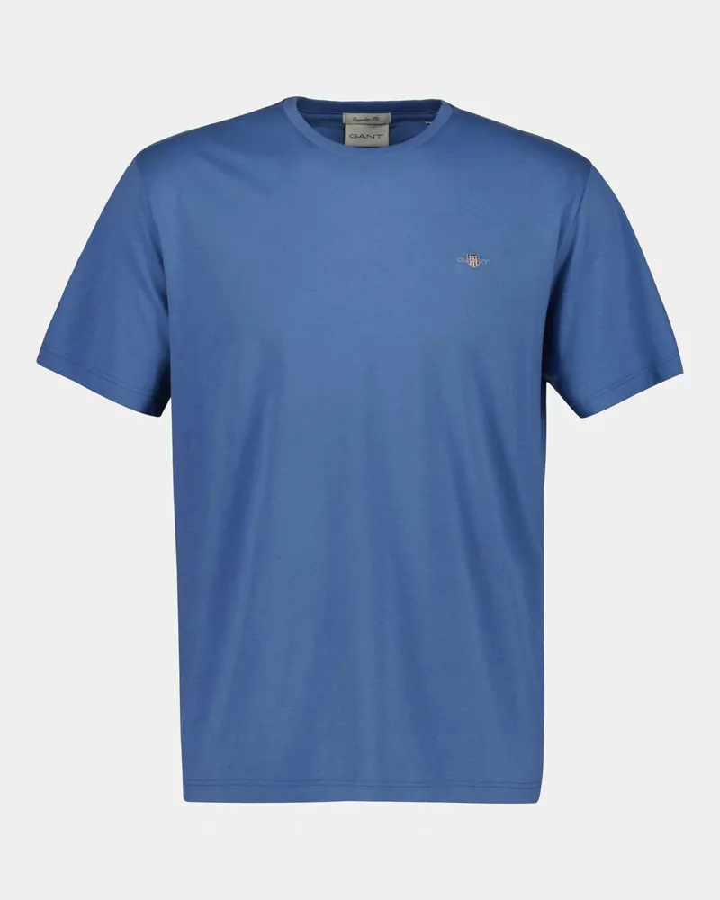 Gant Normales Schild-T-Shirt, Blau Hellblau