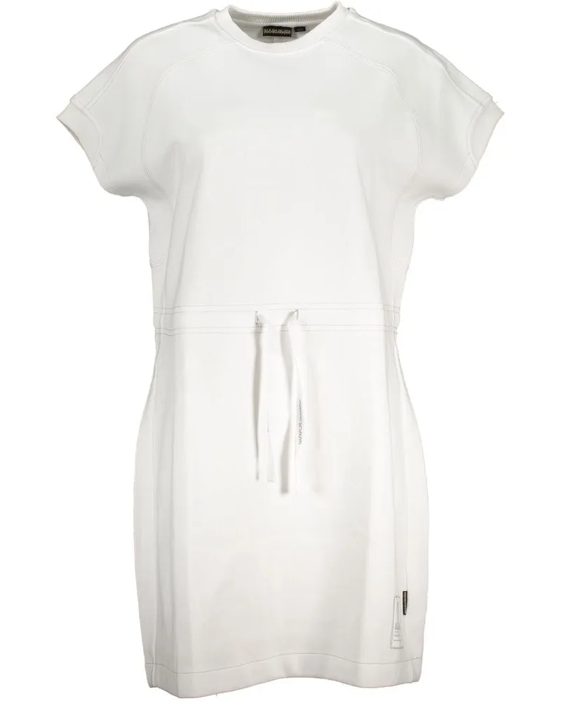 Napapijri Kurzarmkleid mit Kordelzug - Weiß Weiß