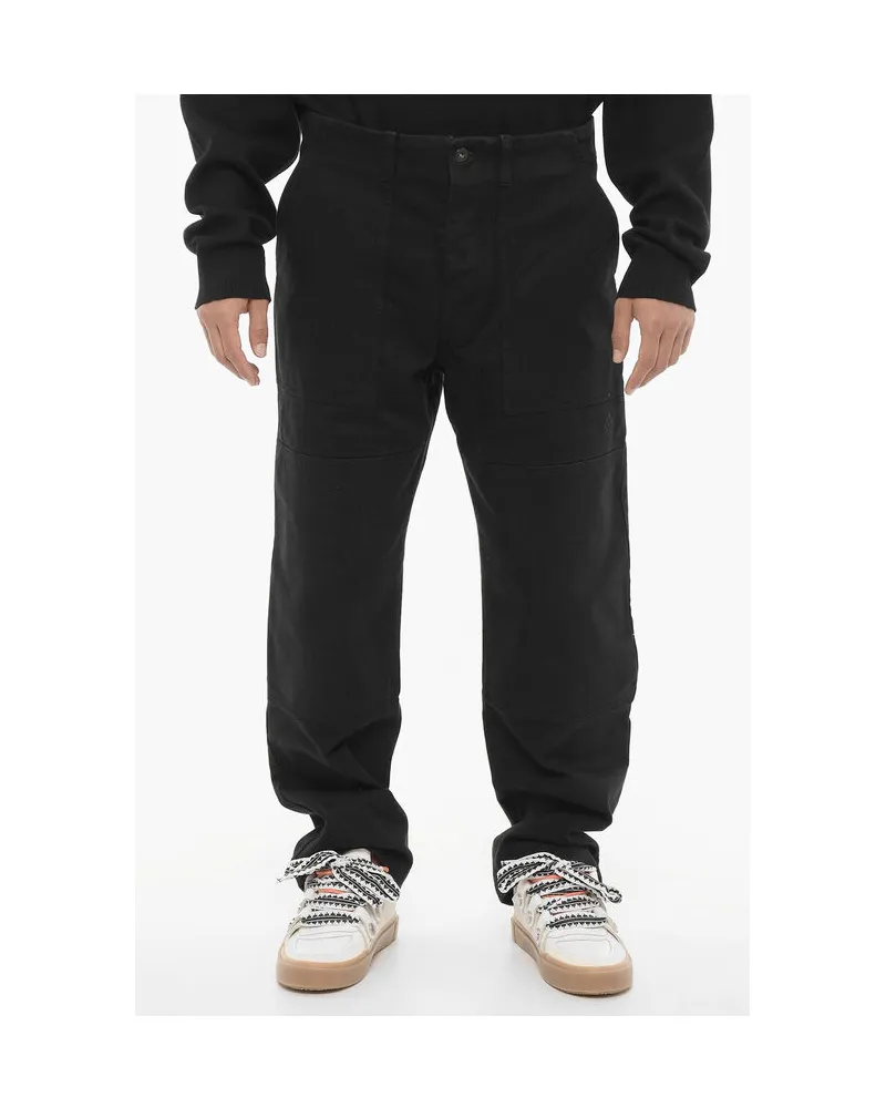 Marcelo Burlon | County of Milan Weitbein-Jeans, dunkel verwaschen, 22 cm Beinweite - Schwarz Schwarz