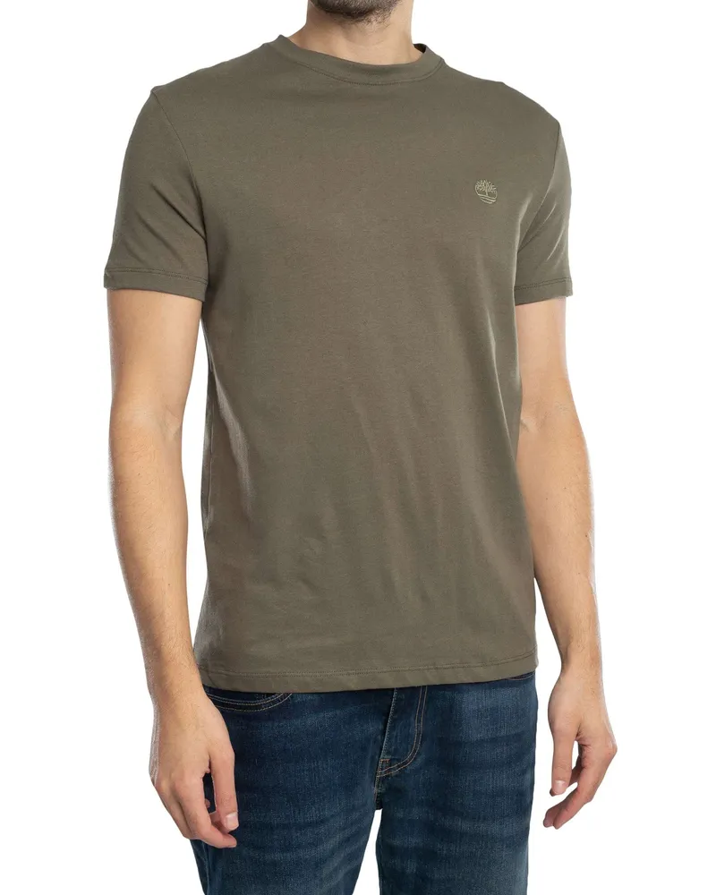 Timberland Dunstan River Crew Schmales T-Shirt, Grün Grün