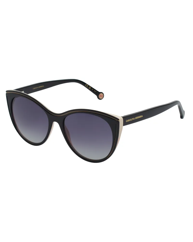 Carolina Herrera New York HER0142S Acetat-Schmetterlings-Sonnenbrille für Damen - Schwarz Schwarz