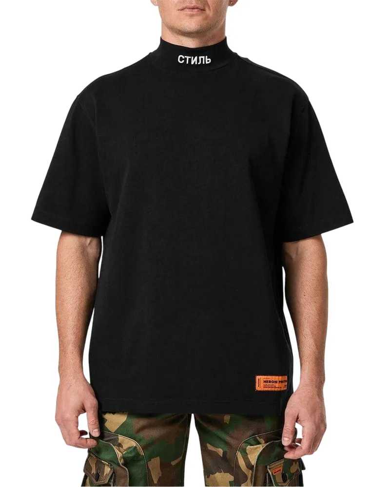 Heron Preston CTMNB" T-Shirt für Herren, Jersey, Übergroß (Schwarz/Weiß Schwarz