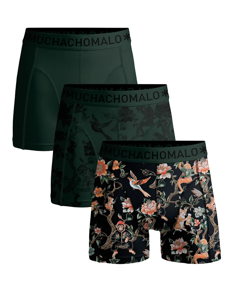 Muchachomalo Herren Boxer Shorts - 3er Pack - Herren Unterwäsche Mehrfarbig