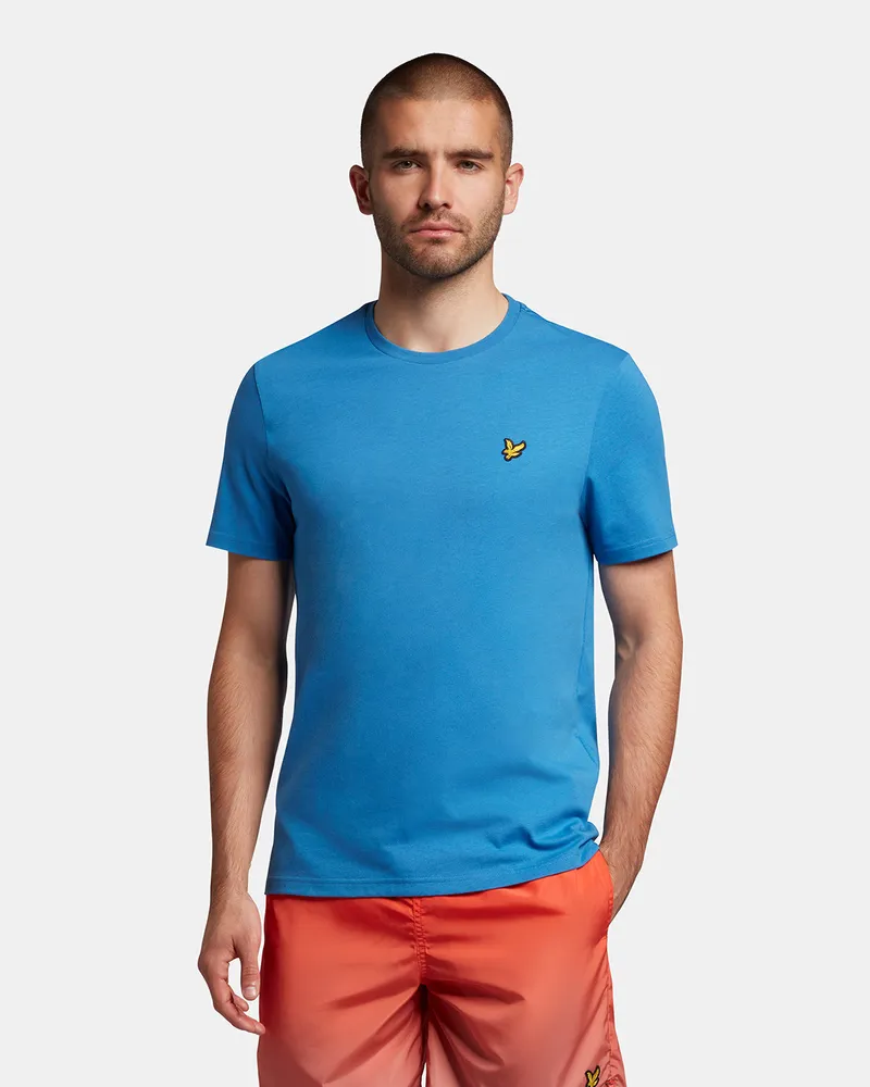 Lyle & Scott Einfarbiges T-Shirt in Blau Blau