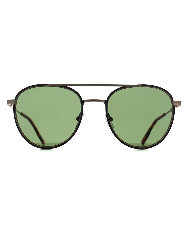 Lacoste L258S 771 glänzend gold grün Sonnenbrille Gold