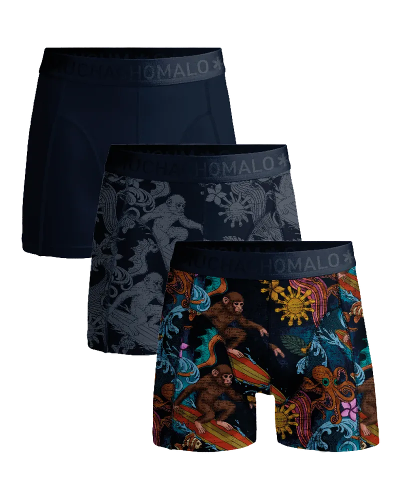 Muchachomalo Boxershorts, 3er-Pack, Herrenunterwäsche - Mehrfarbig Mehrfarbig