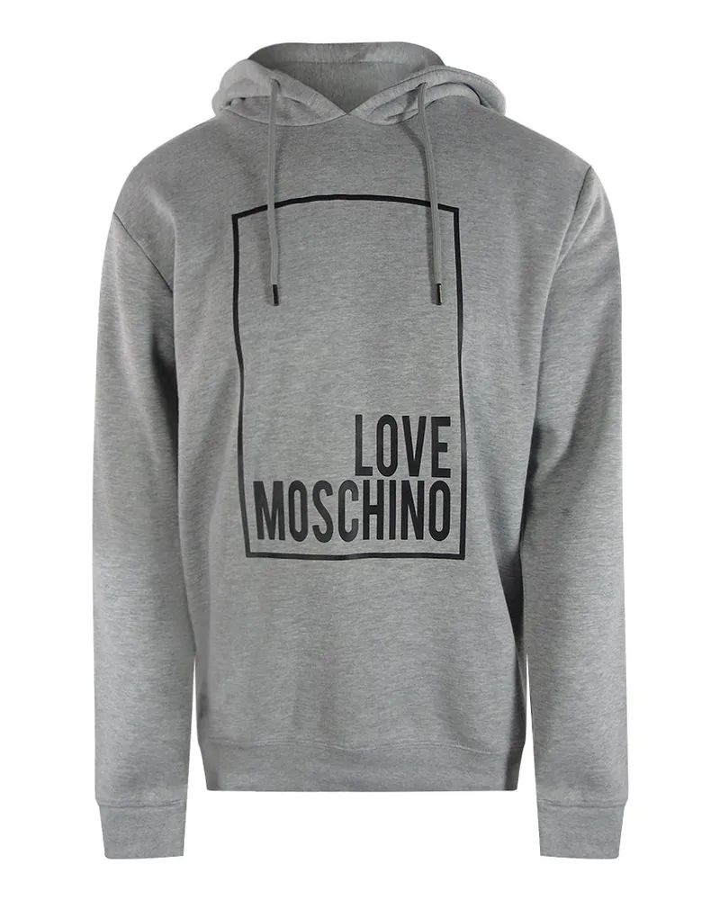 Moschino Box-Logo Hoodie aus der Love Moschino Kollektion - Grau Grau