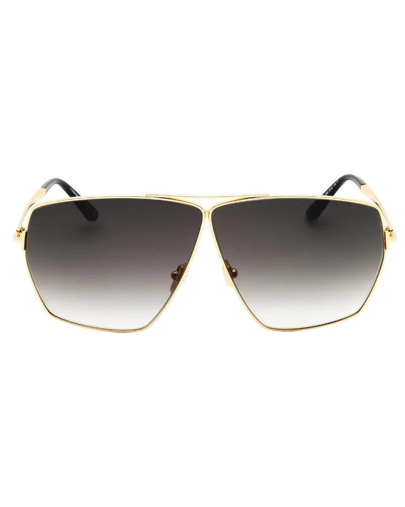 Tom Ford Stella Sonnenbrille In Glänzendem, Tiefem Gold Gold
