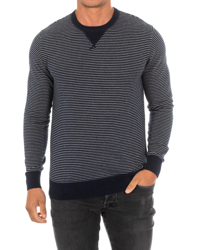 Hackett Herren Pullover mit Rundhalsausschnitt und langen Ärmeln HM701761 Blau