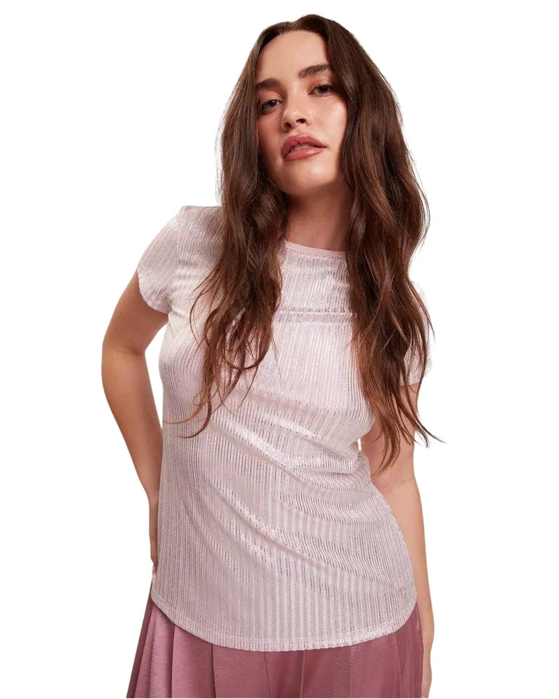 Ted Baker T-Shirt für Damen, Stripes, Schmal (Hellrosa Rosa