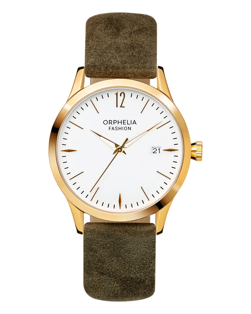 Orphelia Fashion Wildleder Damen Grün Uhr OF714822 Grün