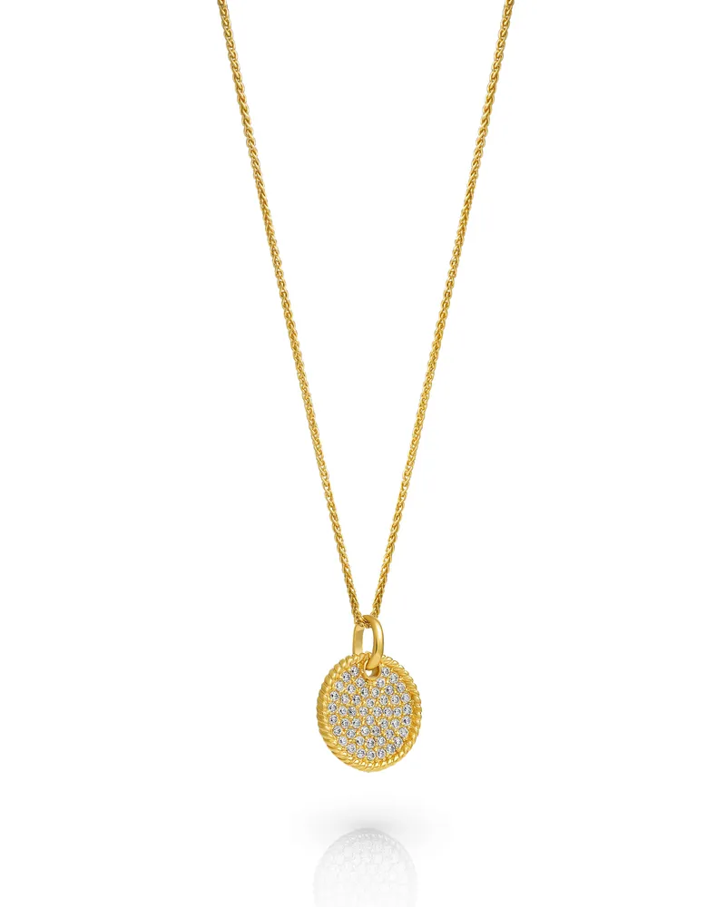 Orphelia Bella' Damen 925 Sterling Silber Kette mit Anhänger - Gold ZH-7565/G Gold