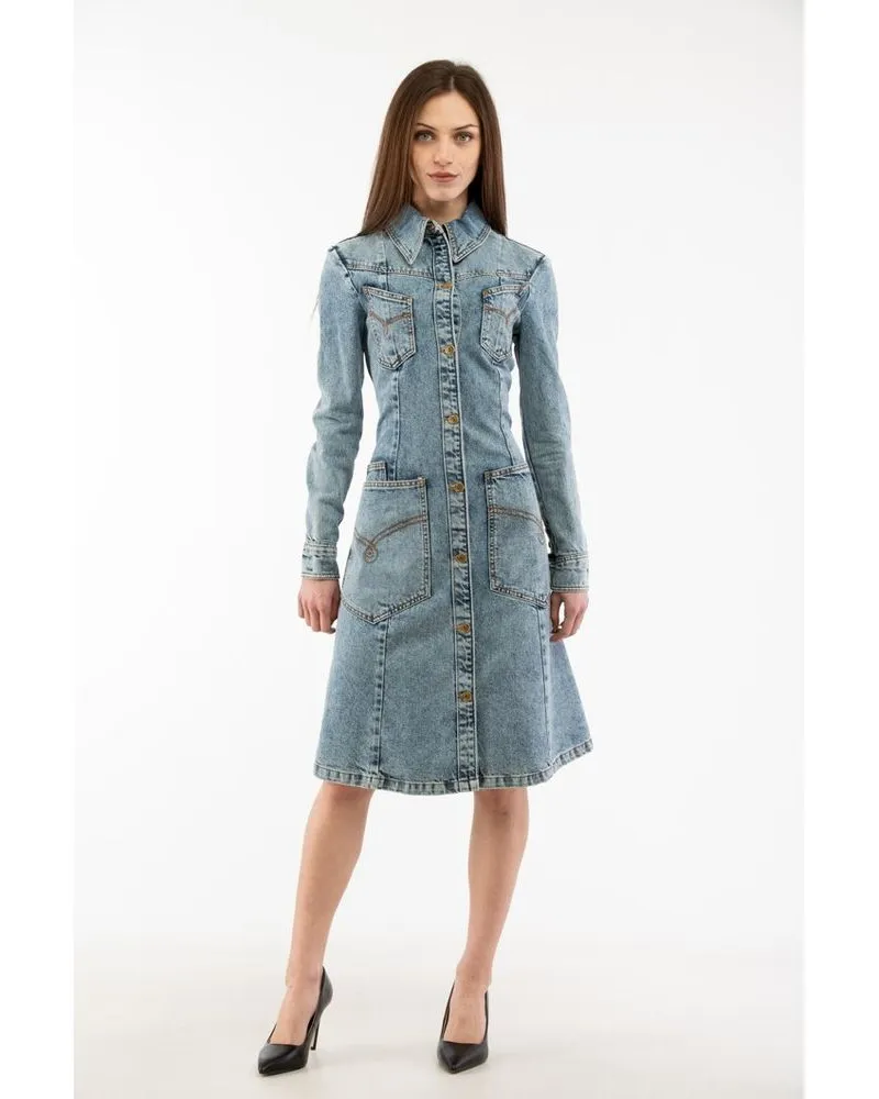 Moschino Mehrfarbiges Baumwoll-Casual-Kleid Mehrfarbig