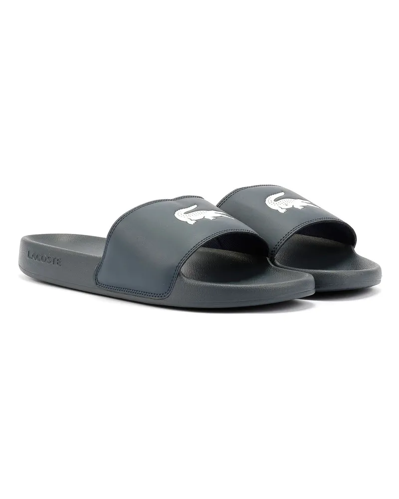 Lacoste Serve Slide 0.0 Herren Blaue Pantoletten Blau