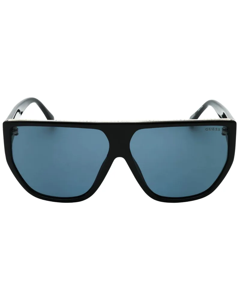 Guess Sonnenbrille mit getönten Gläsern und glänzendem schwarzen Rahmen Schwarz