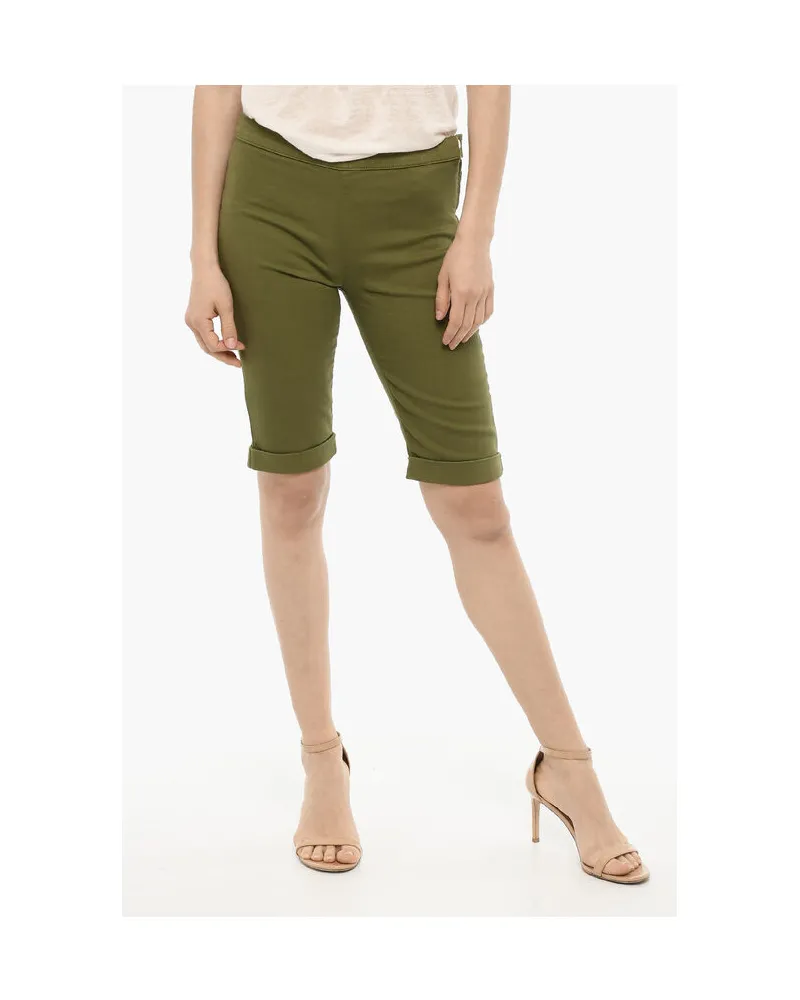 Woolrich Shorts mit Bündchensaum und goldenem Verschluss in Grün Grün