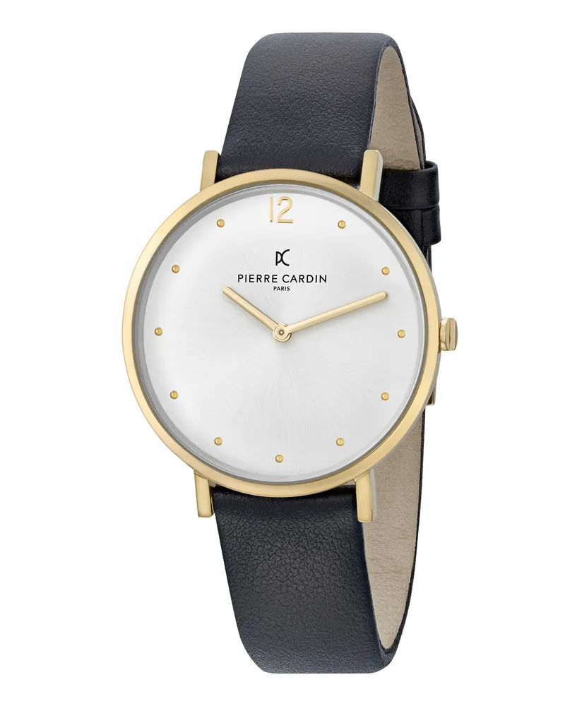 Pierre Cardin Belleville Simplicity Schwarz Damen Armbanduhr CBV.1009 Schwarz