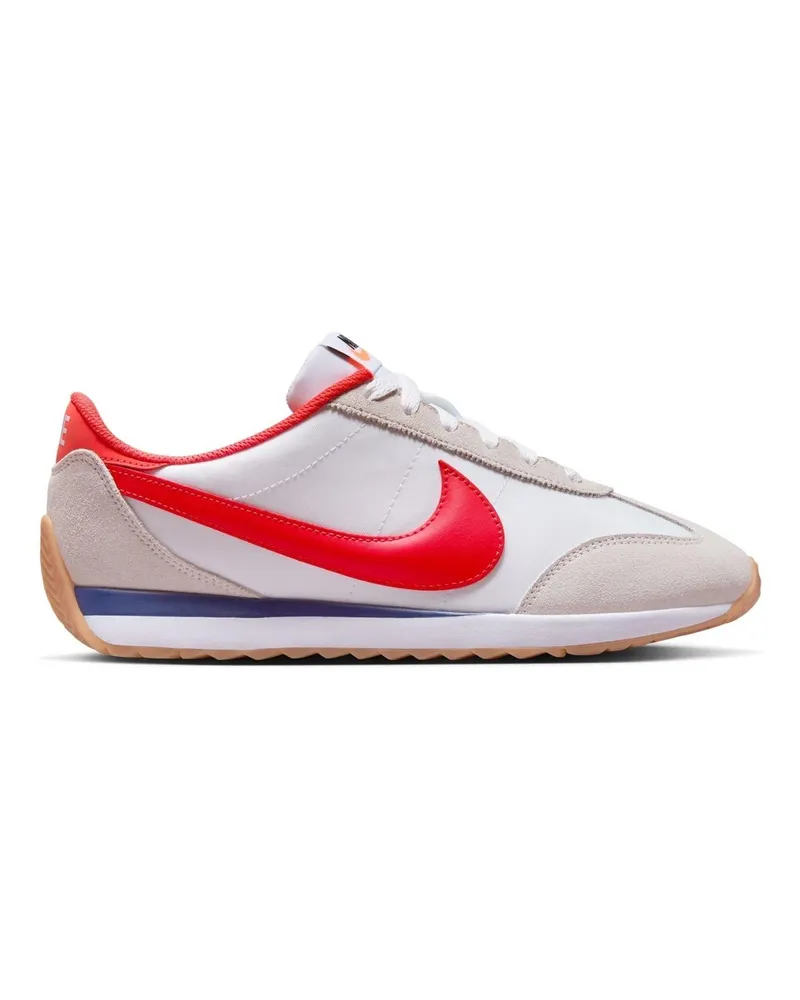 Nike Waffle Debut" Sneaker für Damen, Wildleder, Keilabsatz (Weiß/Blau/Rot Weiß