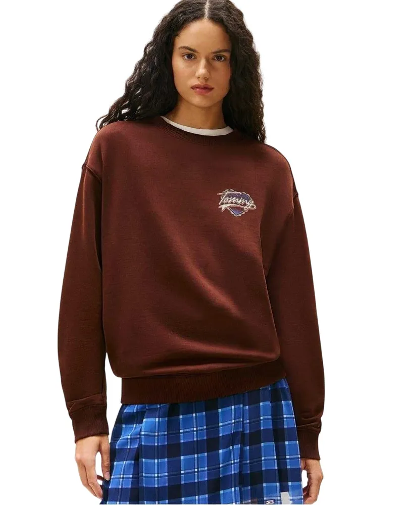 Tommy Hilfiger Sweatshirt für Damen, Regulär (Braun Braun