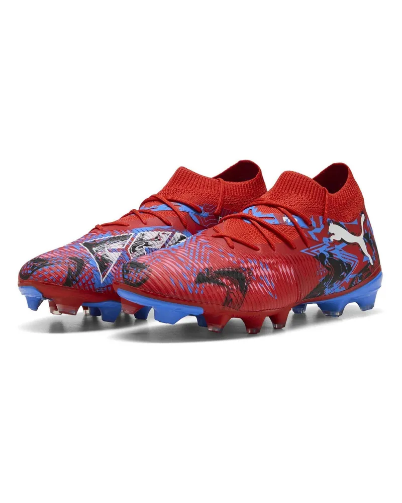Puma Future 8 Match" Fußballschuhe mit festem Boden für Herren (Rot/Blau Rosa