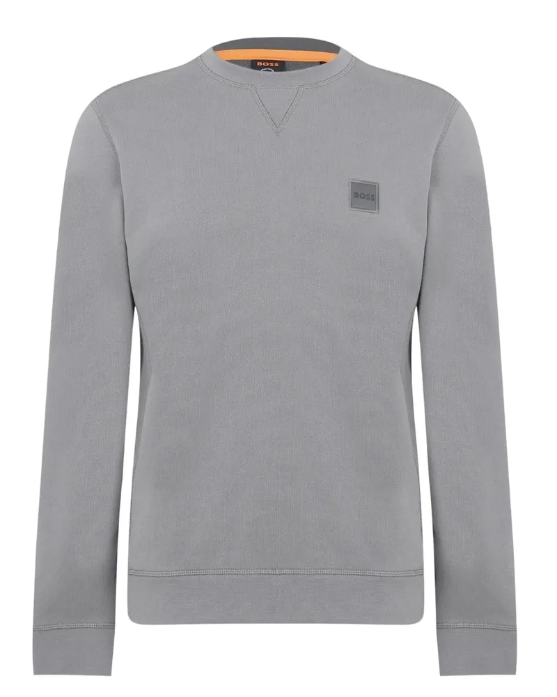 HUGO BOSS Westart" Sweatshirt für Herren, Rundhalsausschnitt, Premium-Baumwolle (Holzkohle Anthrazit